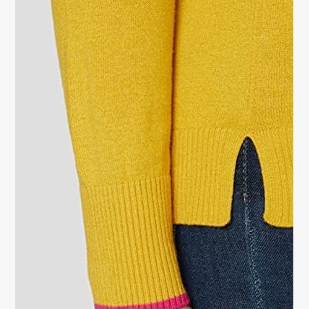 Joules Mustard Sweater with Dog Motif - Picture 6 of 16